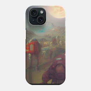 Walking to the Moon Phone Case