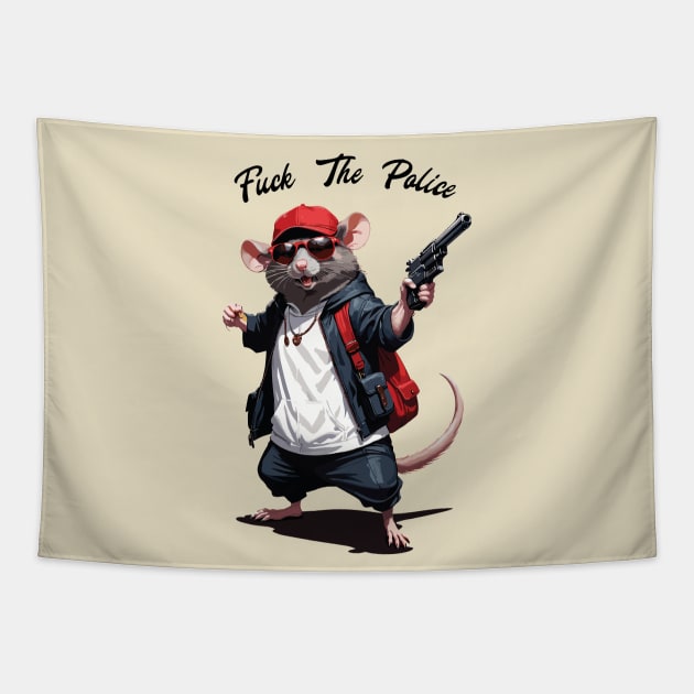 Fuck The Police / Gangsta Rat Tapestry by Trendsdk