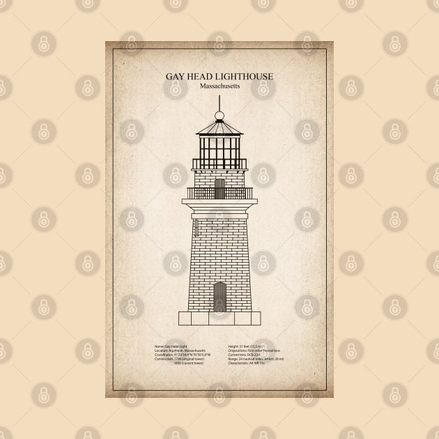 Gay Head Lighthouse - Massachusetts - SD by SPJE Illustration Photography