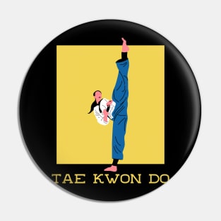 Tae Kwon Do - Girl Kicking Pin