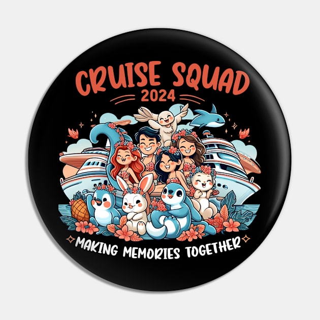 Happy Family Cruise Squad 2024 Summer Friends Boys Women Men Pin by Pikalaolamotor