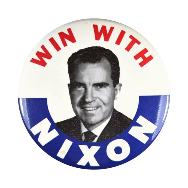 Richard M Nixon Presidential Campaign Button Design by Naves