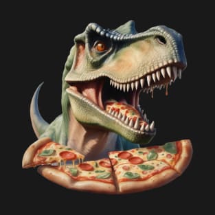 Dinosaur with pizza T-Shirt