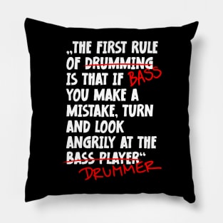 The First Rule Of Bass Player Pillow