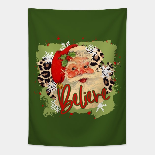 Vintage Santa Retro Christmas Tapestry by alcoshirts