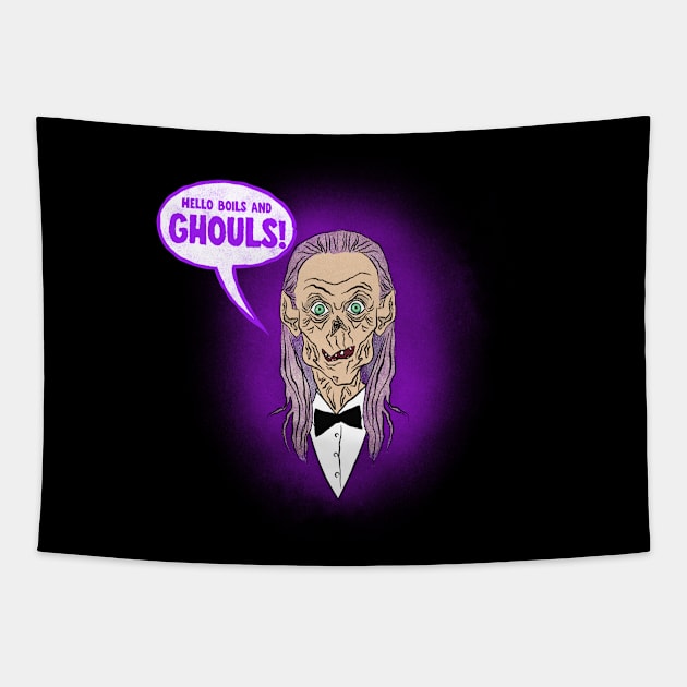 Hello boils and ghouls Tapestry by kentcribbs