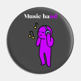 Music bande cute graphic design Pin