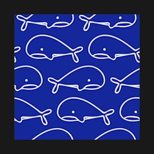 Cute Whales Pattern T-Shirt