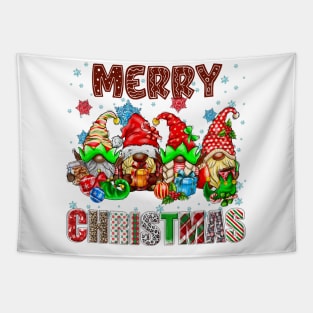 Merry Christmas Gnome Family Funny Xmas Tree Women Men Kids Tapestry