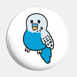 Cute Blue Budgie Pin