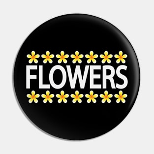 Flowers typography design Pin