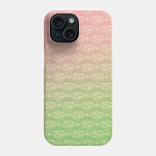 Watermelon Gradient Wildflower Bouquet Damask Pattern Phone Case