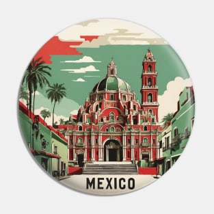 Mexico Tourism Vintage Poster 2 Pin