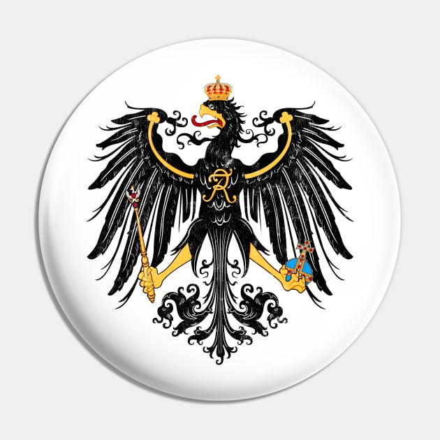 Prussia - Vintage Style Coat of Arms Eagle Design Pin by DankFutura