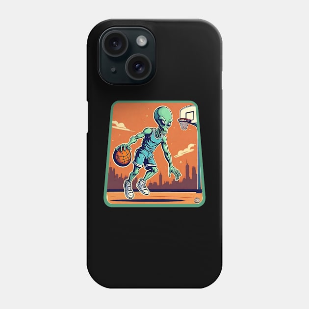 Alien basketball player Phone Case by Ilustradamus