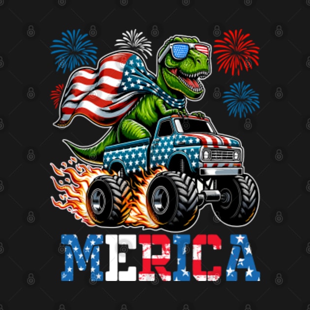 Merica T Rex Riding Monster Truck by GreenCraft