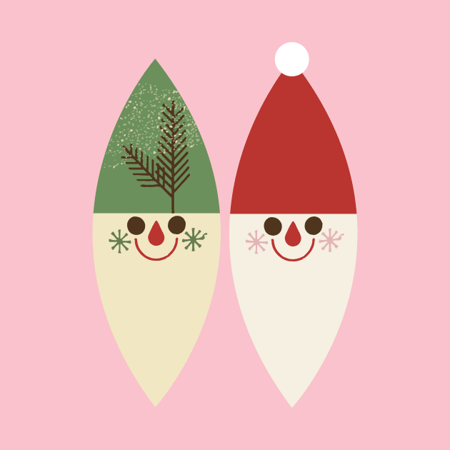 Christmas Elf and Santa by Eugene and Jonnie Tee's