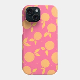 Tangerine pattern - hot pink and yellow Phone Case