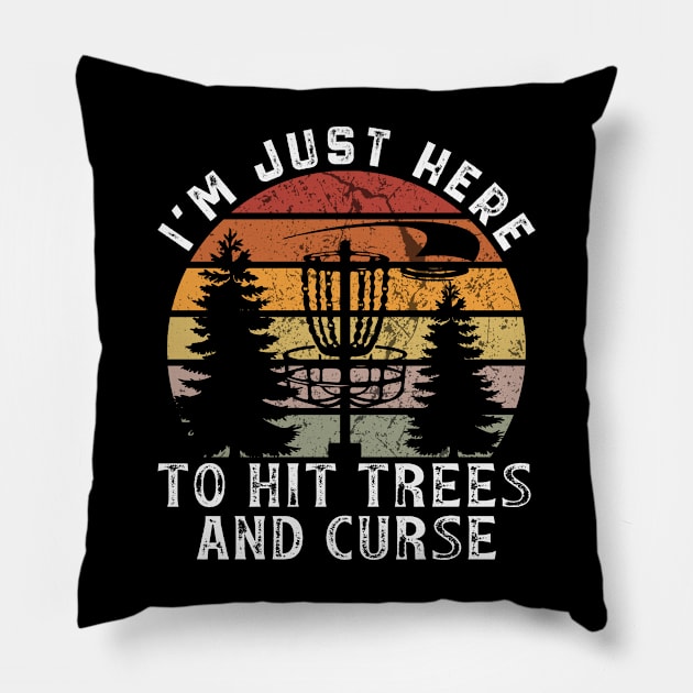 Funny Disc Golf Pillow by banayan