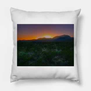 Guadalupe Mountains National Park Sunset Pillow