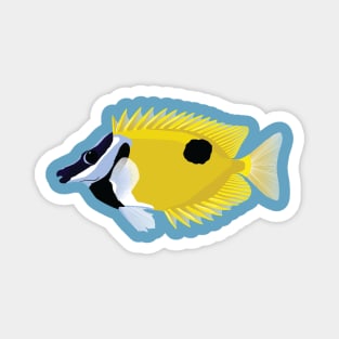 Foxface fish illustration Magnet