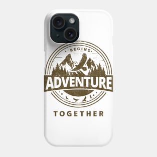 Camper Mountain Hiker So The Adventure Begins Camping Hiking T-Shirt Phone Case