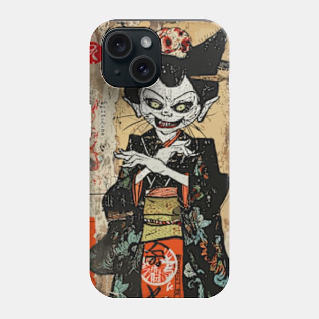 A Japanese Ghost Youkai Horror Art Phone Case by peculiarbutcute