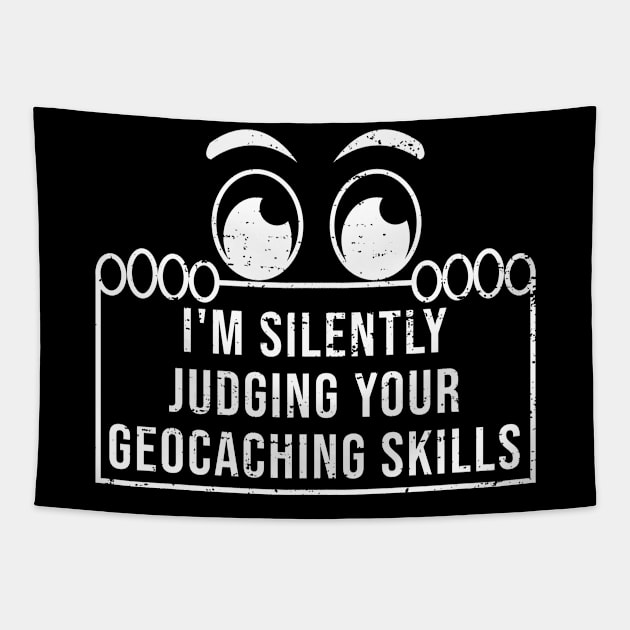 Geocaching Gps Cache Geocacher Coordinates Geocache Logbook Outdoor Hobby Geocachers Gift Nature Geo Hiking Letter Boxing Forest Funny Adventure Caching Love Treasure Lost Place Cacher Compass Gift Id Tapestry by jkshirts