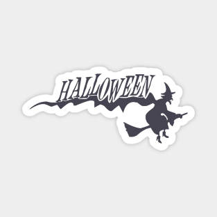 Halloween Witch on a broom Magnet