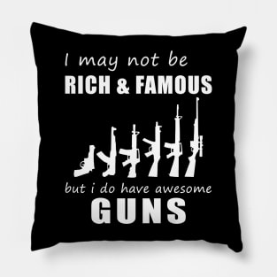 Gun Enthusiast's Humorous Delight T-Shirt Pillow