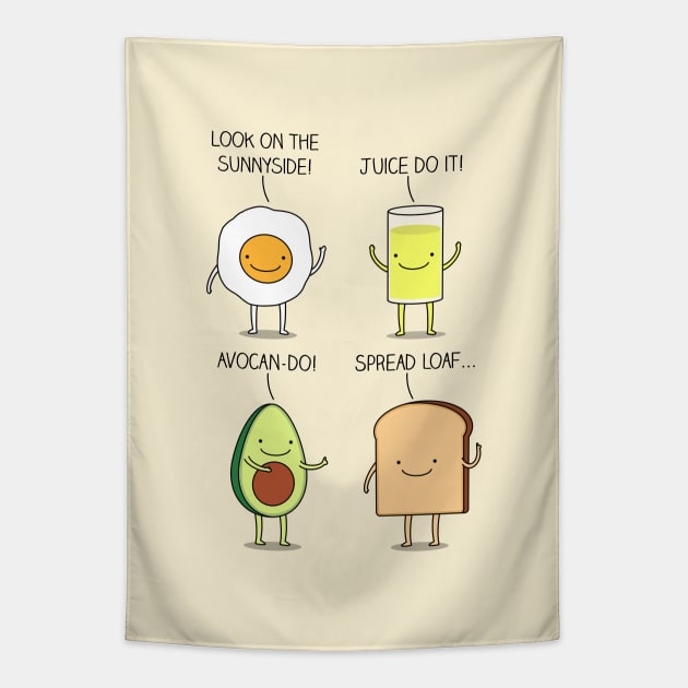 Wholesome breakfast Tapestry by milkyprint