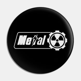 Metal Fan Nuclear Logo Pin