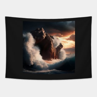 Ocean Storm Barrier Tapestry