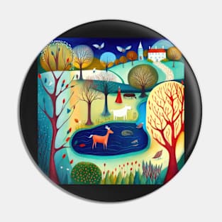 Seasons of Folk Art 04 Pin