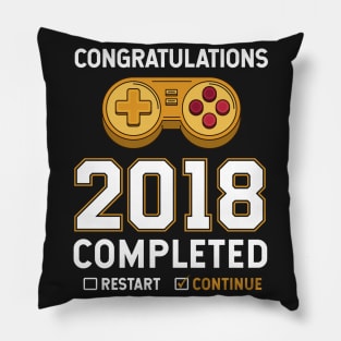 2018 Completed Video Game Funny T-shirt Pillow