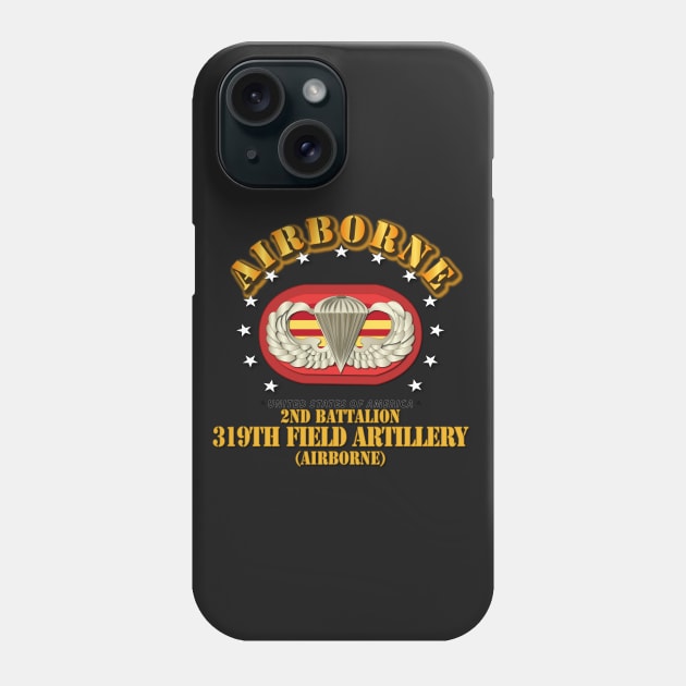 2nd Bn 319th Field Artillery Rgt - Airborne w Oval Phone Case by twix123844