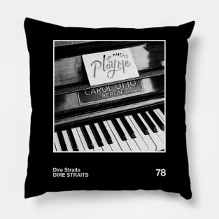 Dire Straits || 90s Artwork Faded Retro Pillow