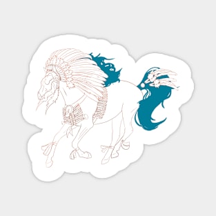 Skull war horse colour 2 Magnet