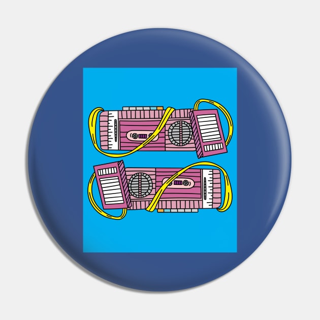 Old Colorful Stylish Retro Music Radios Pin by flofin