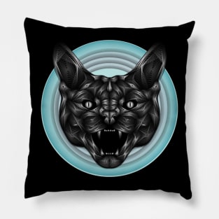 Evil black cat Pillow