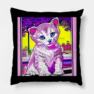 Cute retro cat Pillow