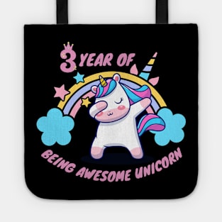 3 year of being Awesome Unicorn Tote