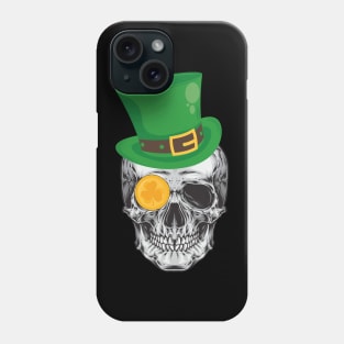 Lucky Coin Irish Leprechaun Skull Saint Patrick's Day Phone Case