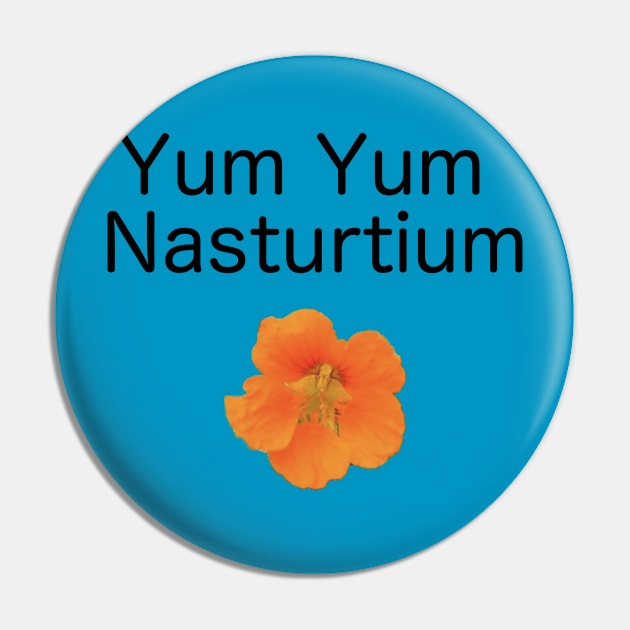 Yum Yum Nasturtium Pin by alittlebluesky