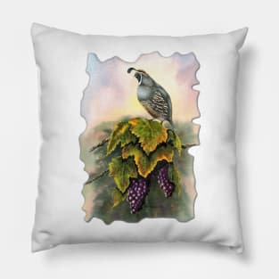 Vineyard Quail Pillow