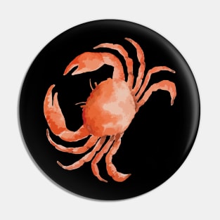 Image: Watercolor, Crab Pin