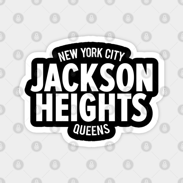 Jackson Heights Queens Logo - Minimalist Marvel Celebrating Community Magnet by Boogosh