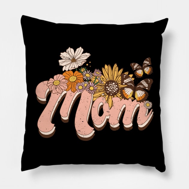 Mom retro distressed design Pillow by BAB