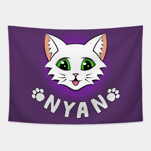 Kawaii kitty Nyan Tapestry by Alex Birch