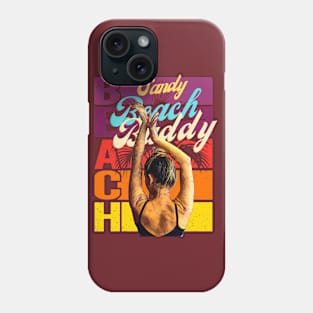 Sandy Beach Buddy (girl raised arms) Phone Case